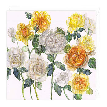 Card Yellow Roses